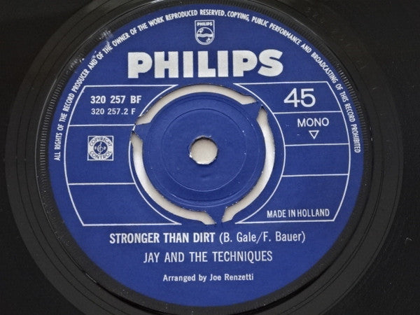 Jay & The Techniques : Apples, Peaches, Pumpkin Pie / Stronger Than Dirt (7", Single, Mono)
