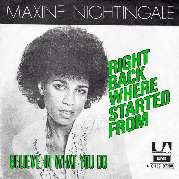 Maxine Nightingale : Right Back Where We Started From (7", Single)