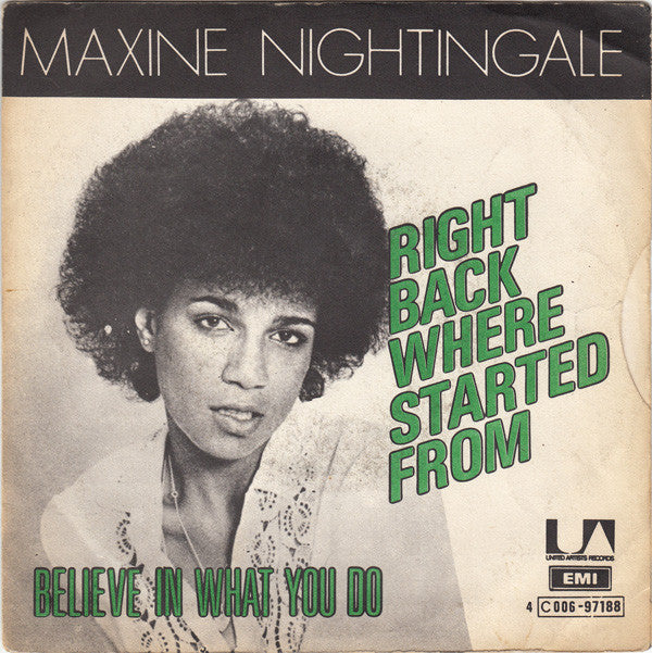 Maxine Nightingale : Right Back Where We Started From (7", Single)