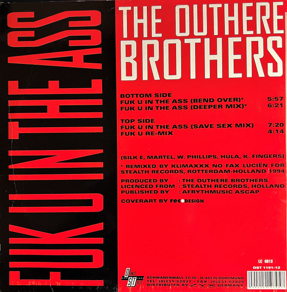 The Outhere Brothers : Fuk U In The Ass (12")