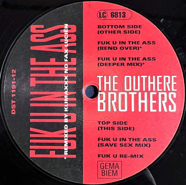 The Outhere Brothers : Fuk U In The Ass (12")
