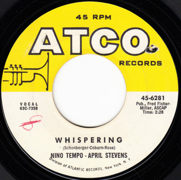 Nino Tempo - April Stevens* : Whispering / Tweedlee Dee (7", Single)