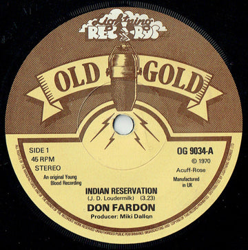 Don Fardon : Indian Reservation (7", RE)