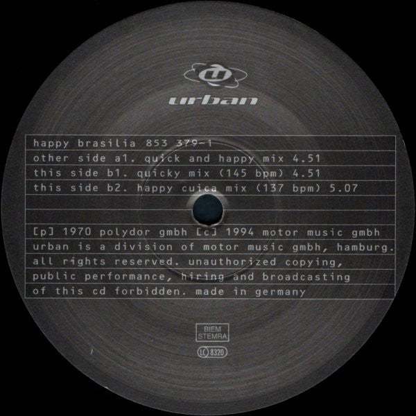 James Last : Happy Brasilia (Remixes) (12")