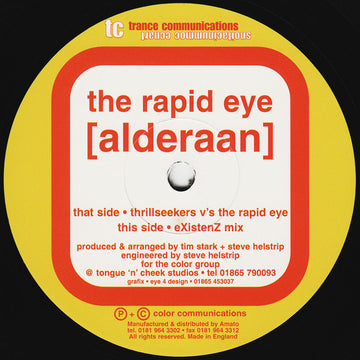 Rapid Eye (2) : Alderaan (12", Yel)