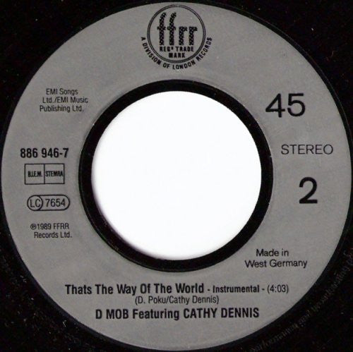 D Mob With Cathy Dennis : That's The Way Of The World (7", Single)