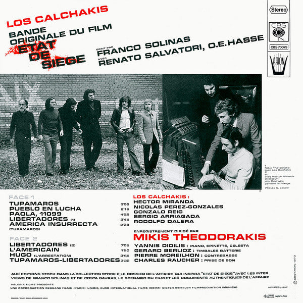 Los Calchakis : Bande Originale Du Film "Etat De Siege" (LP, Album, Gat)