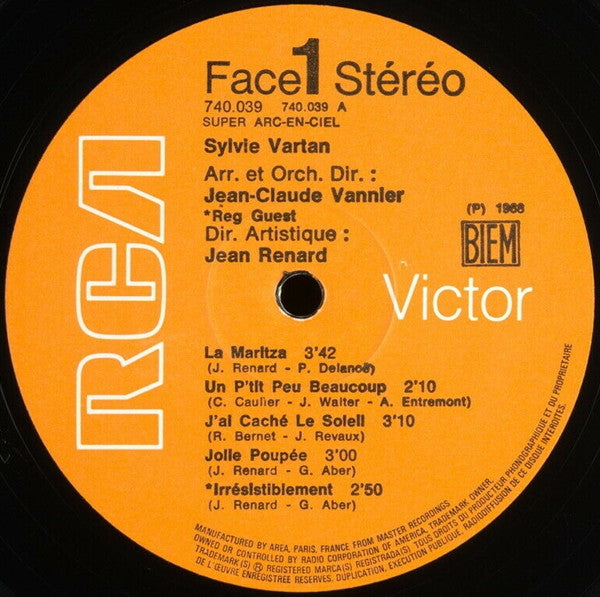 Sylvie Vartan : Sylvie Vartan (LP, Album, Gat)