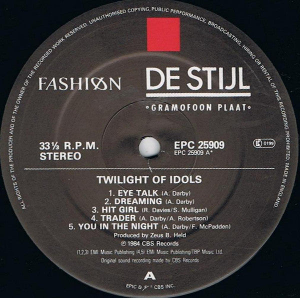 Fashion : Twilight Of Idols (LP, Album)