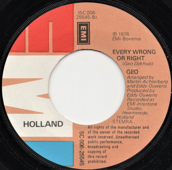 Geo (4) : Hurry Boy (7", Single)