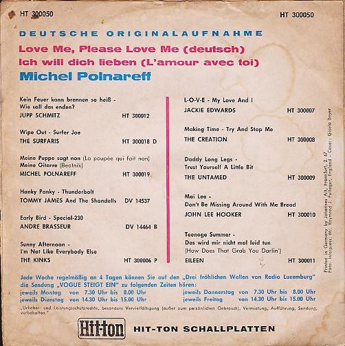 Michel Polnareff : Love Me, Please Love Me (Dtsch.) (7", Single)