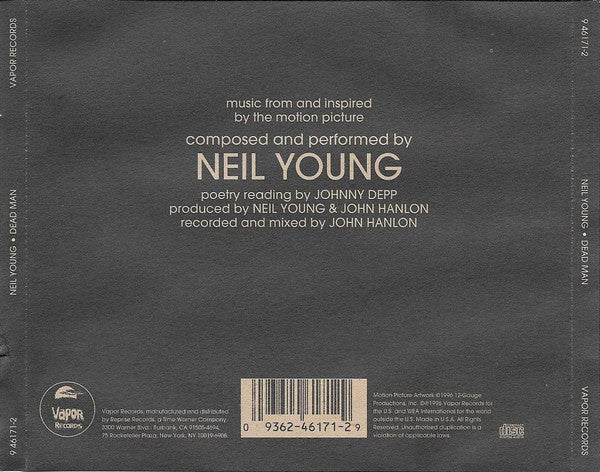 Neil Young : Dead Man (CD, Album, Promo)