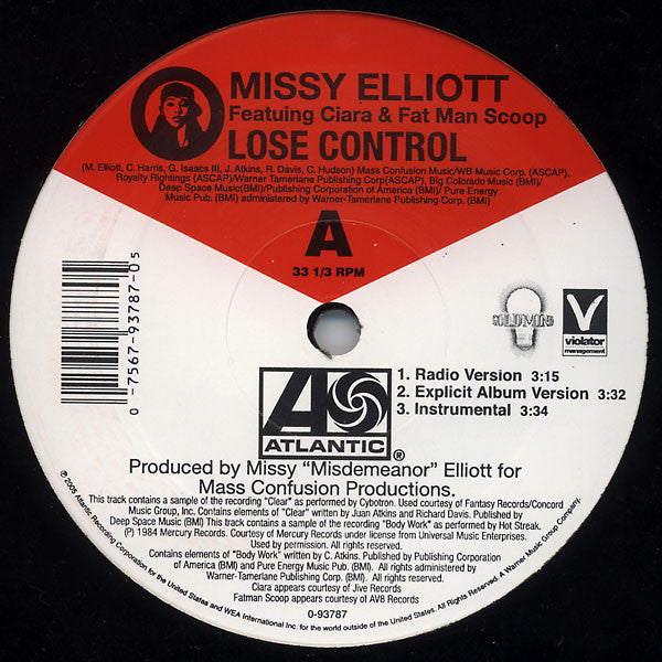 Missy Elliott : Lose Control / On & On (12", Single)