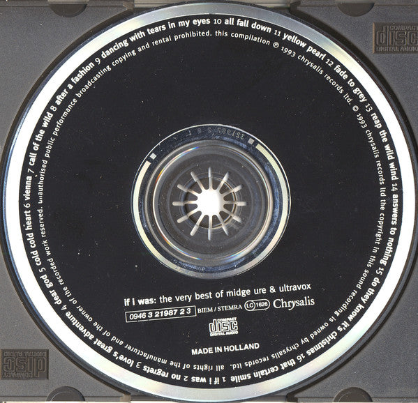 Midge Ure & Ultravox : If I Was: The Very Best Of Midge Ure & Ultravox (CD, Comp)