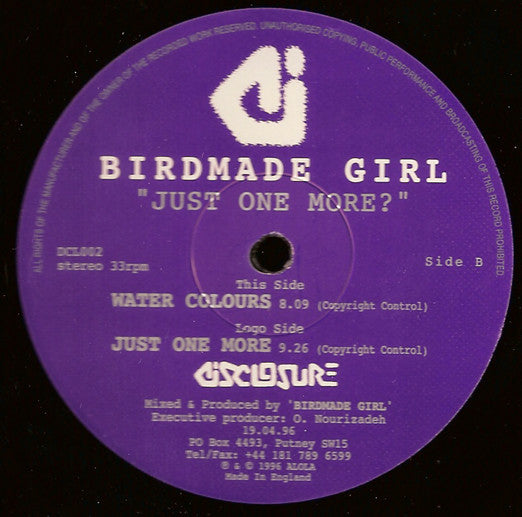 Birdmade Girl : Just One More? (12")