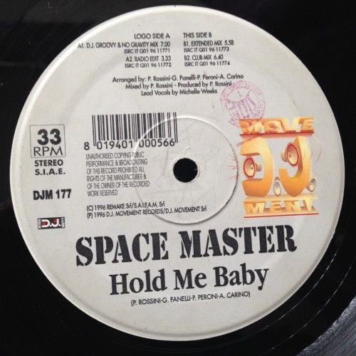 Space Master : Hold Me Baby (12")