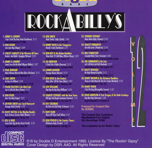 Various : Ultra Rare Rockabilly's, Volume 12 (CD, Comp)