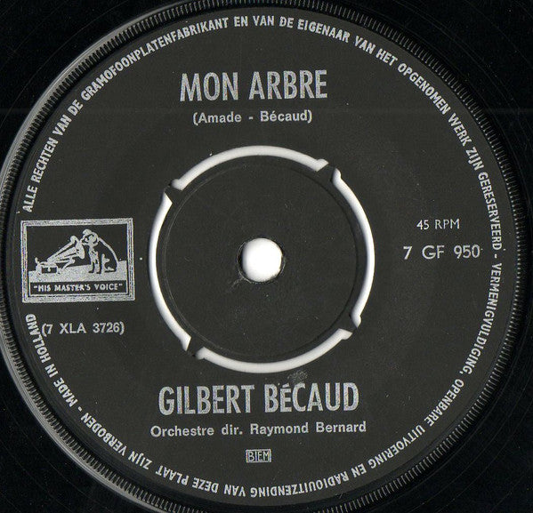 Gilbert Bécaud : Mon Arbre / Nathalie (7", Single)