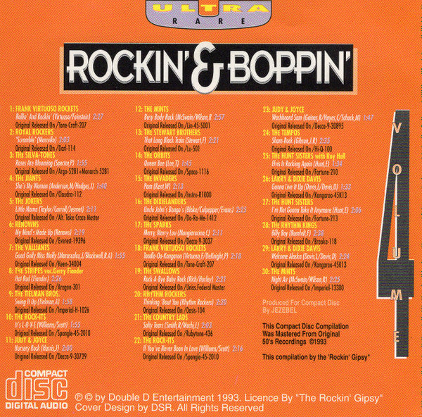 Various : Ultra Rare Rockin' & Boppin', Volume 4 (CD, Comp)