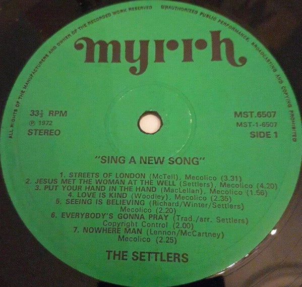 The Settlers : Sing A New Song (LP, Album)
