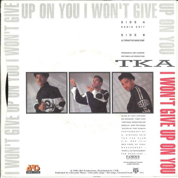 TKA : I Won't Give Up On You (7", Single)