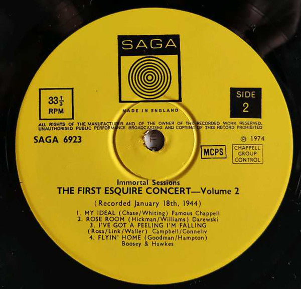 Coleman Hawkins All Star Band : The First Esquire Concert - Volume 2 (LP)