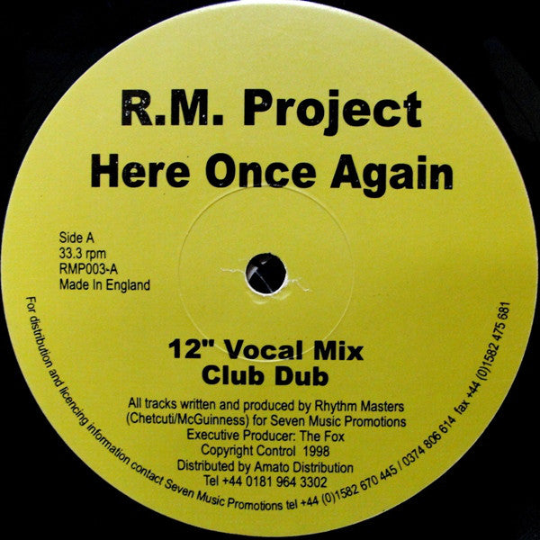 R.M. Project : Here Once Again (12")