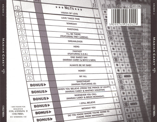 Mariah Carey : #1's (CD, Comp)