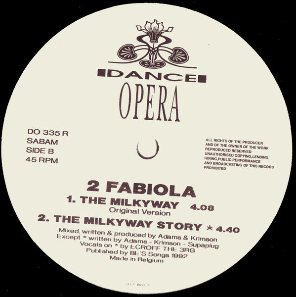 2 Fabiola : The Milkyway (Remixes) (12")