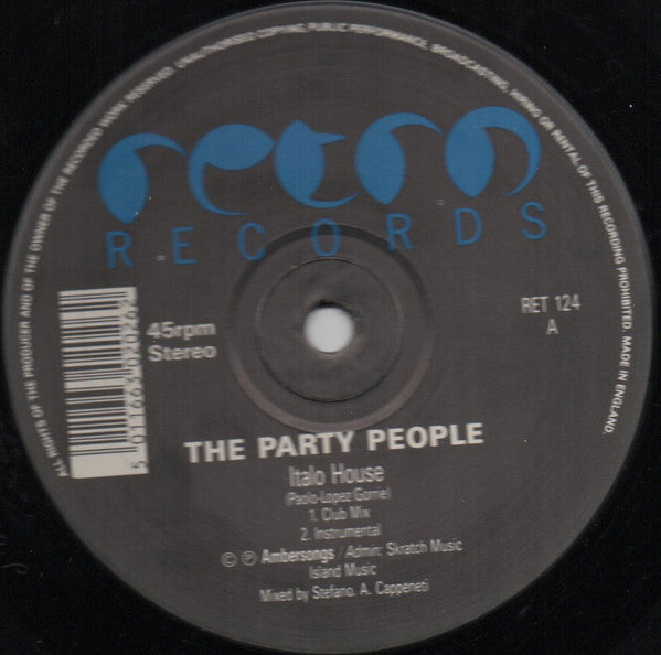 The Party People : Italo House (12", Maxi)