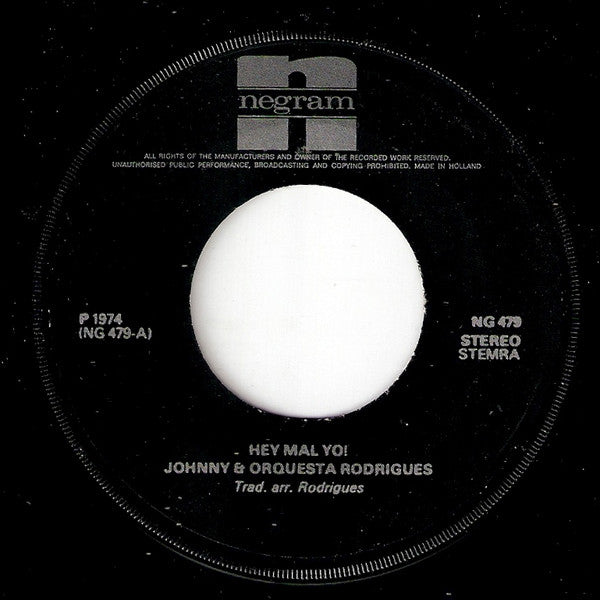 Johnny & Orquesta Rodrigues : Hey Mal Yo (7", Single)