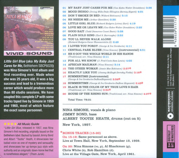 Nina Simone : Little Girl Blue (CD, Album, RE, RM)