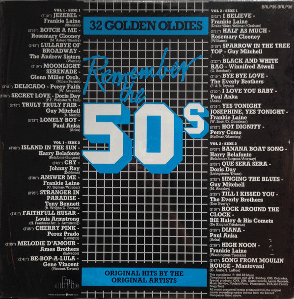 Various : Remember The 50's (2xLP, Comp)