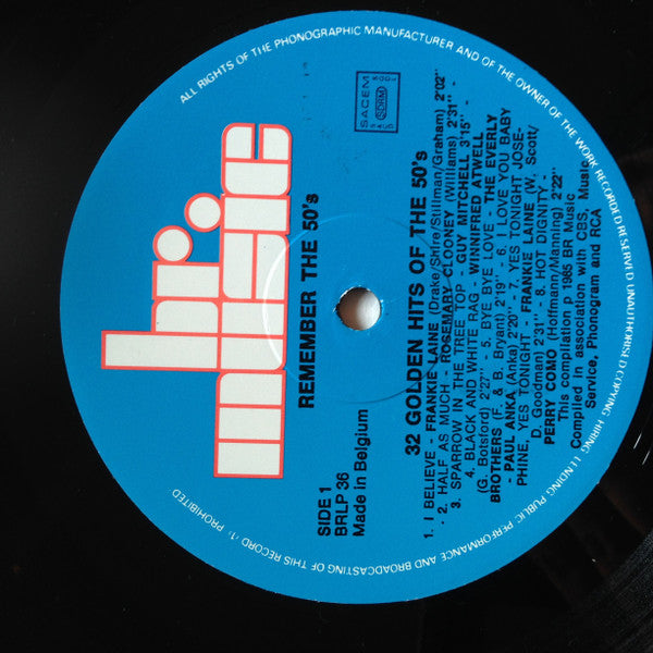 Various : Remember The 50's (2xLP, Comp)