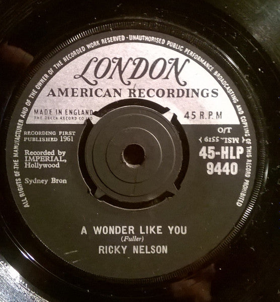 Ricky Nelson (2) : Everlovin' (7", Single)