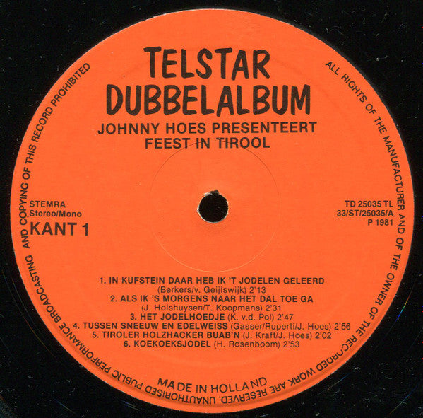 Various : Feest In Tirool (2xLP, Comp)