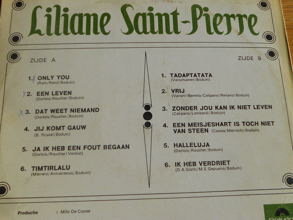 Liliane Saint-Pierre : Hier Is ... Liliane Saint-Pierre (LP, Album)