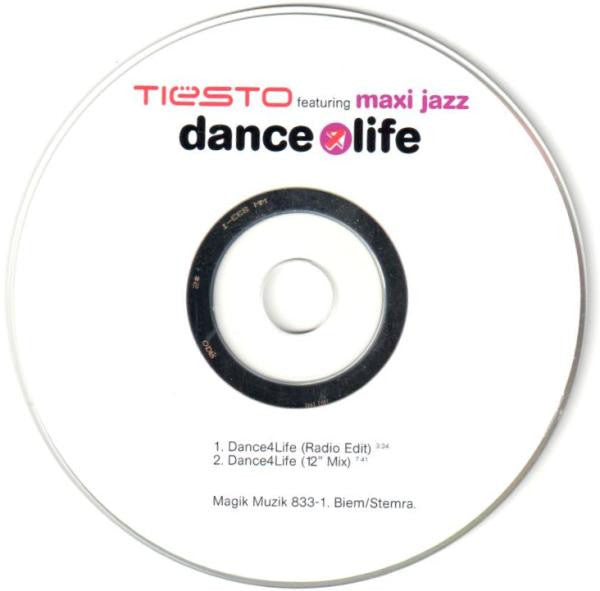DJ Tiësto Featuring Maxi Jazz : Dance4Life (CD, Single, Car)