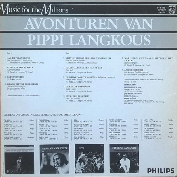 Pippi Långstrump : Avonturen Van Pippi Langkous (Verhalen En Liedjes) (LP, Album, RE)