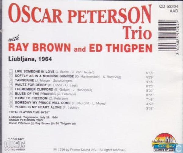 The Oscar Peterson Trio : Ljubljana, 1964 (CD, Album)