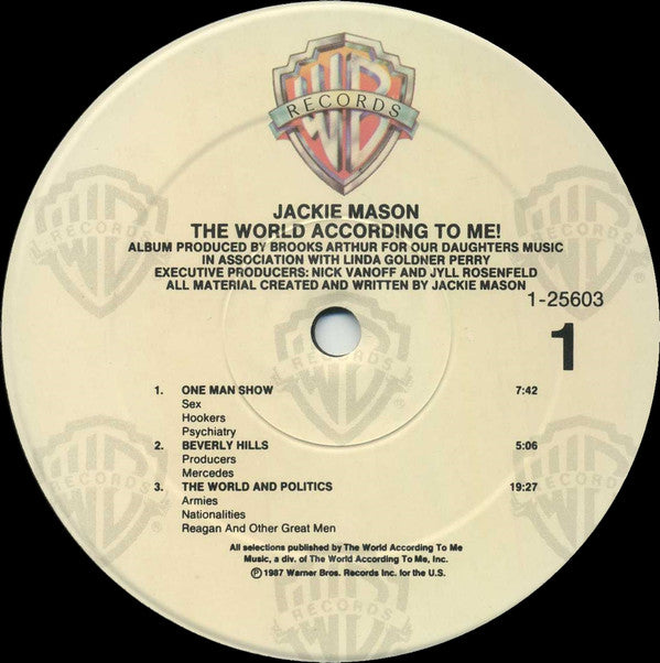 Jackie Mason : The World According To Me! (LP)