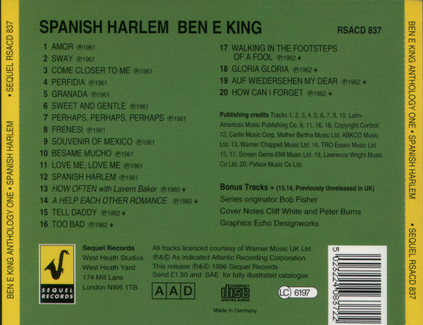 Ben E. King : Spanish Harlem (CD, Album, Comp, RM)