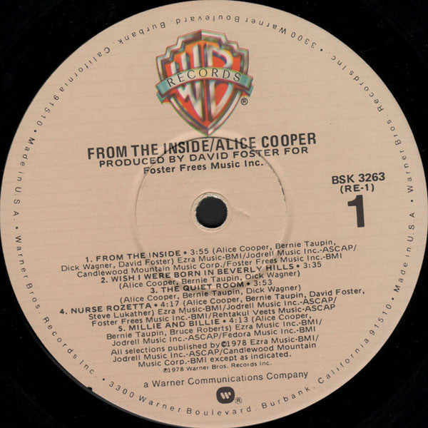 Alice Cooper (2) : From The Inside (LP, Album, Jac)