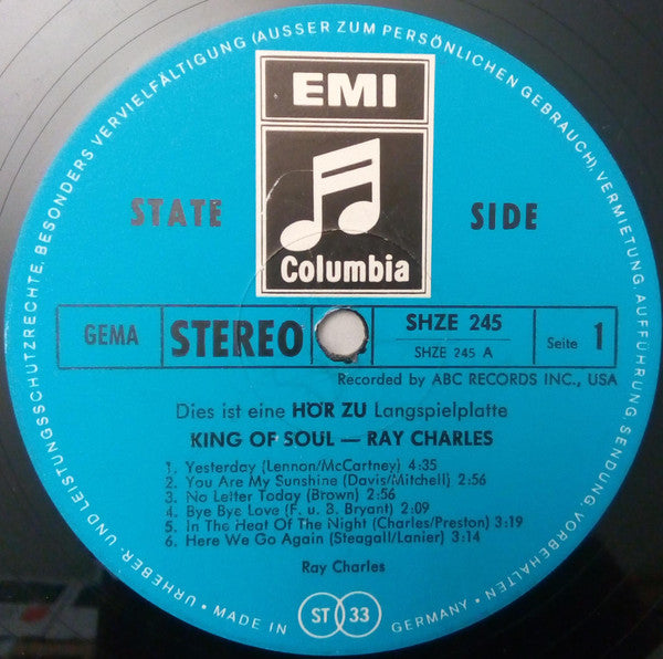 Ray Charles : King Of Soul (LP, Comp)