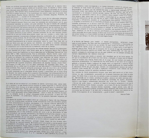 Vivaldi* - Teresa Berganza, English Chamber Orchestra, Antoni Ros-Marbá* : Salmo 126 - Dos Motetes (LP)