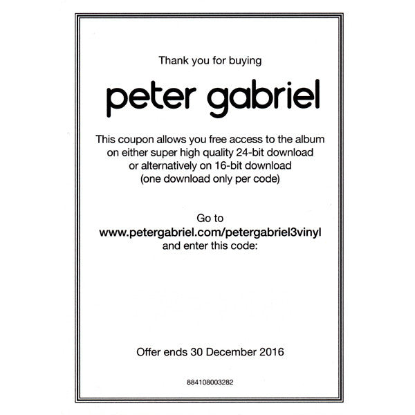 Peter Gabriel : Peter Gabriel (2x12", Album, Ltd, Num, RE, RM, Hal)