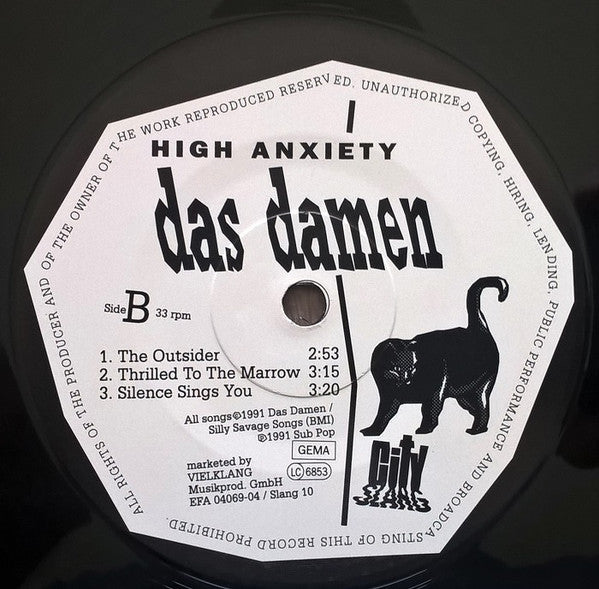 Das Damen : High Anxiety (12")