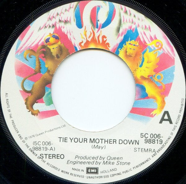 Queen : Tie Your Mother Down (7", Single)