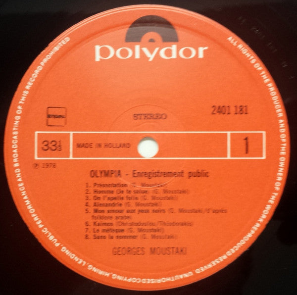 Georges Moustaki : Olympia (2xLP, Album, Gat)