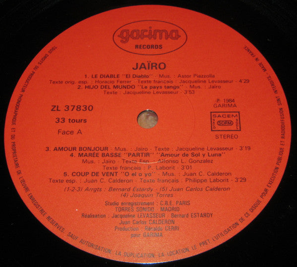 Jairo : Le Diable (LP, Album)